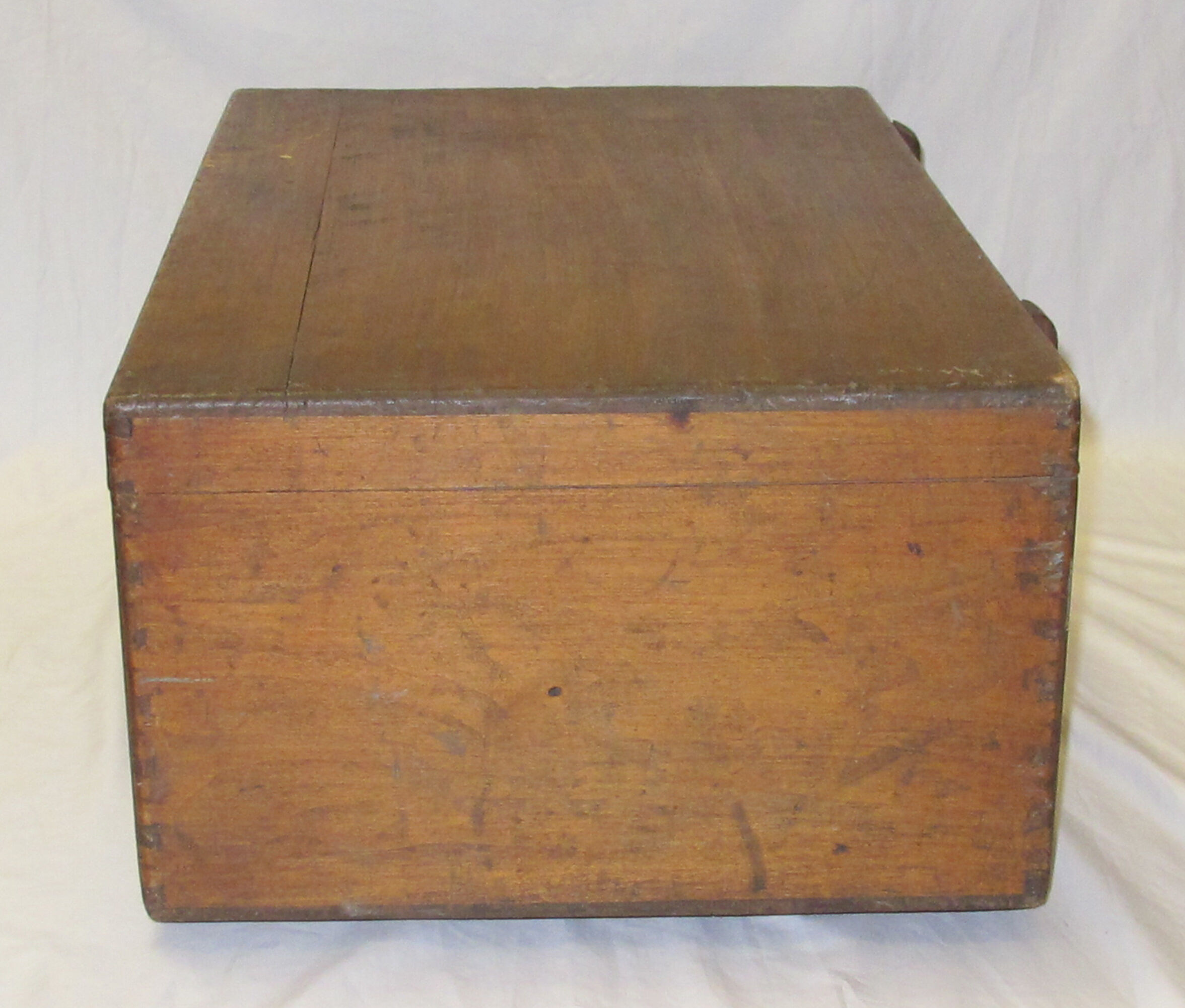 Old wooden suitcase