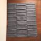 Old embroidered table napkin MA dark grey