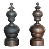 Vintage chenets, pair of chenets, fireplace accessory.