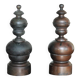 Vintage chenets, pair of chenets, fireplace accessory.