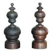 Vintage chenets, pair of chenets, fireplace accessory.