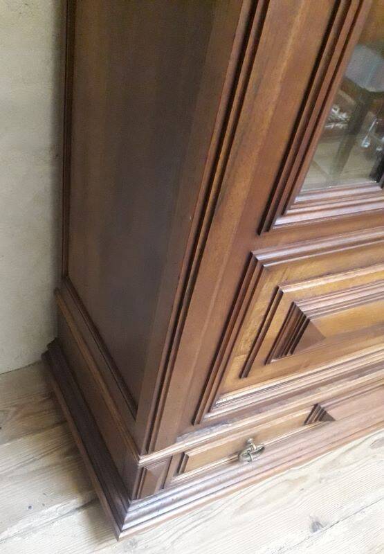 Walnut display cabinet 19th century H234cm