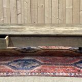19th century chestnut coffee table with 2 drawers