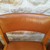 Maison Regain chairs in elm and leather