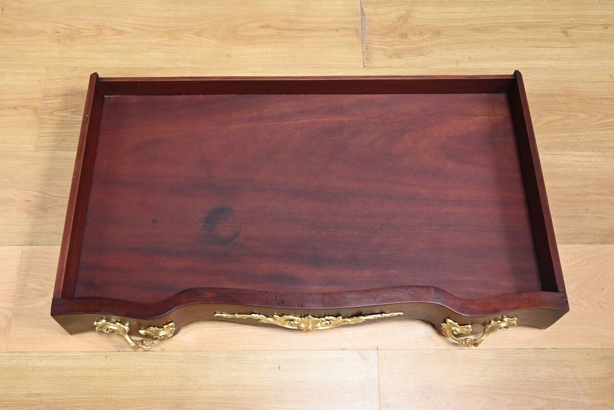 Rosewood, mahogany, and rosewood desk-table, Louis XV style – early 20th century.