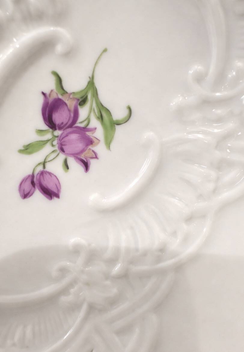 Reticulated Porcelain Cup from Meissen with Floral Decoration - c. 1970
