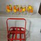 4 old water/orangeade glasses
