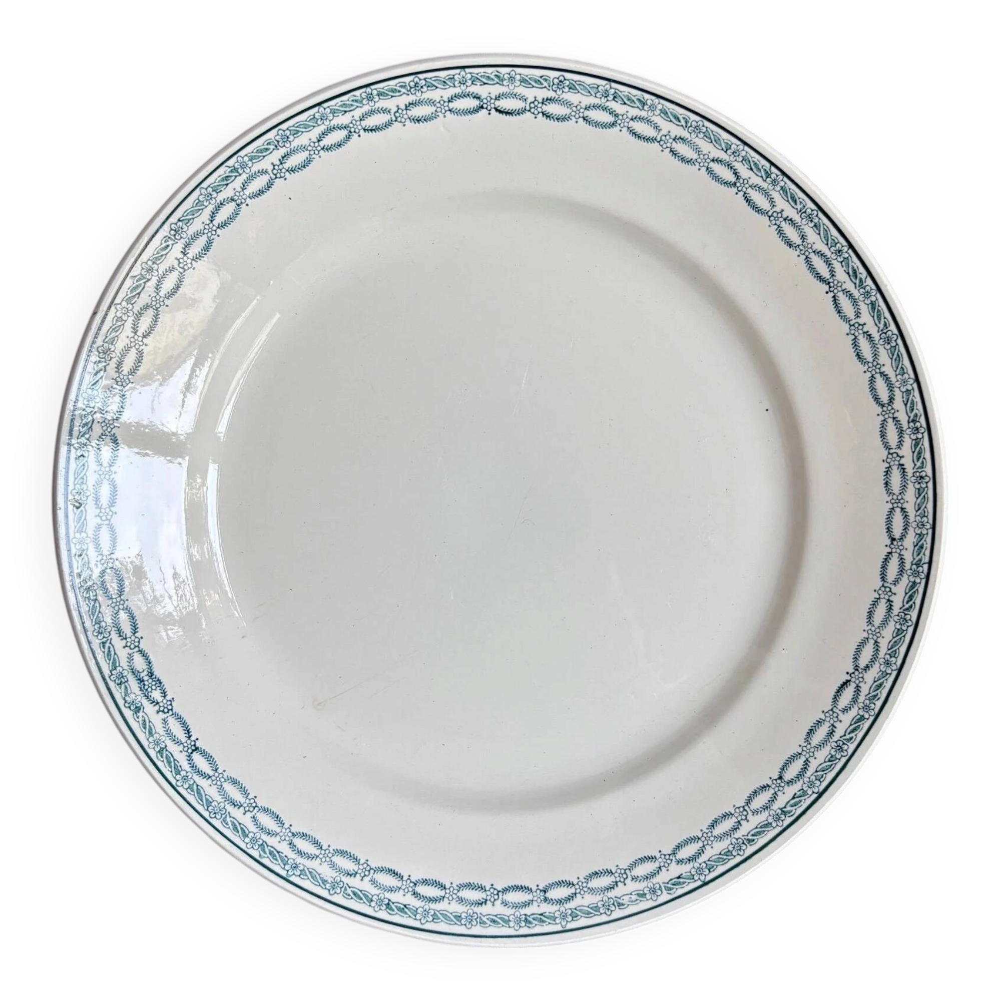 Moyen plat rond St Amand en terre de fer bleue
