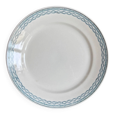 Round flat dish St Amand in blue ironstone