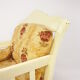 Fauteuil en bois avec des fleurs, années 80