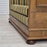 1960s, Danish drop arm sofa, furniture wool, oak wood, orginal condition.