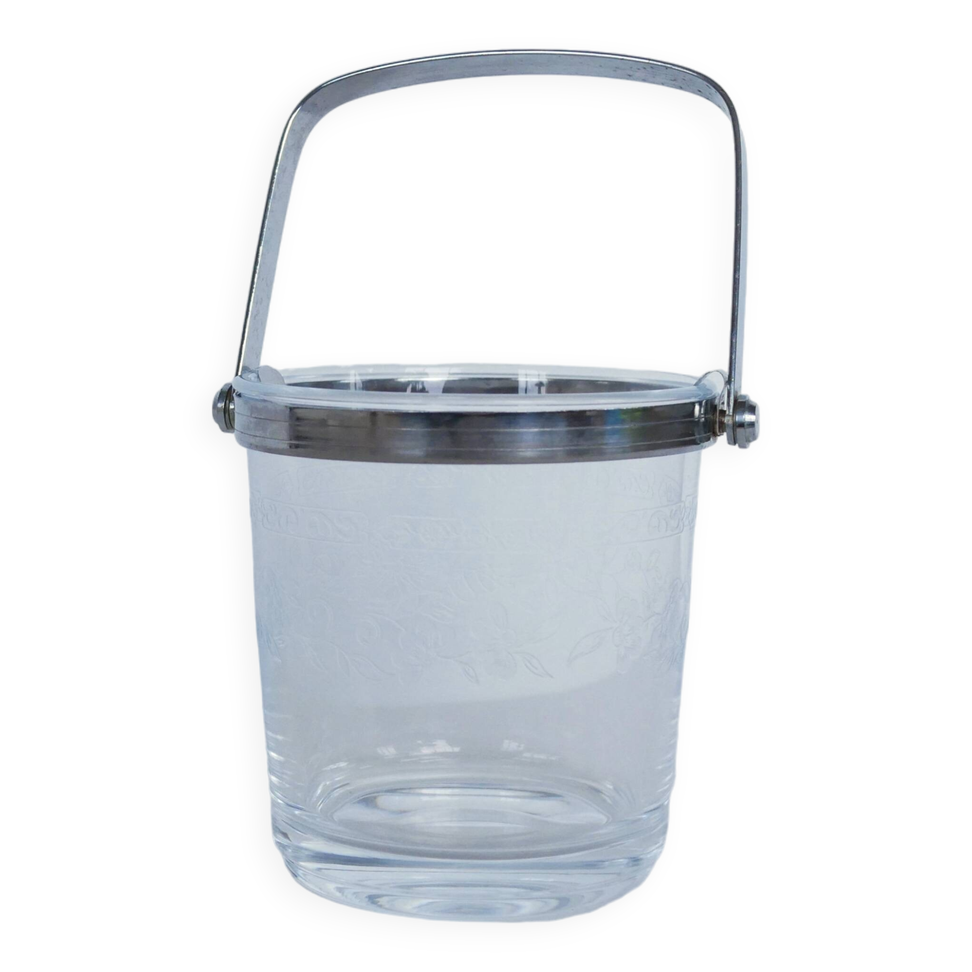 Vintage glass ice bucket