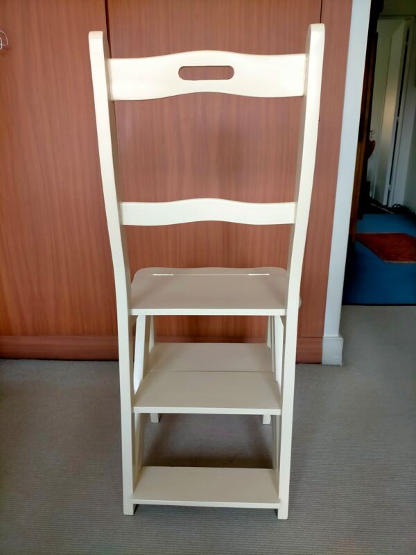 Chaise escabeau vintage