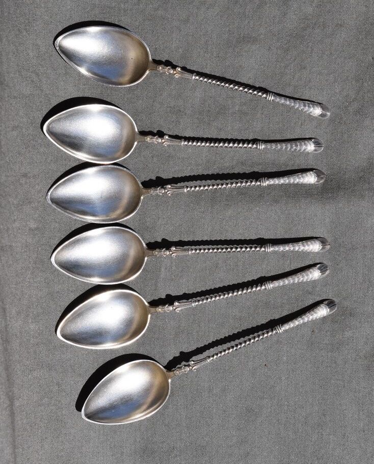 6 petites cuillères a café argent 800 w t b wilhelm binder germany