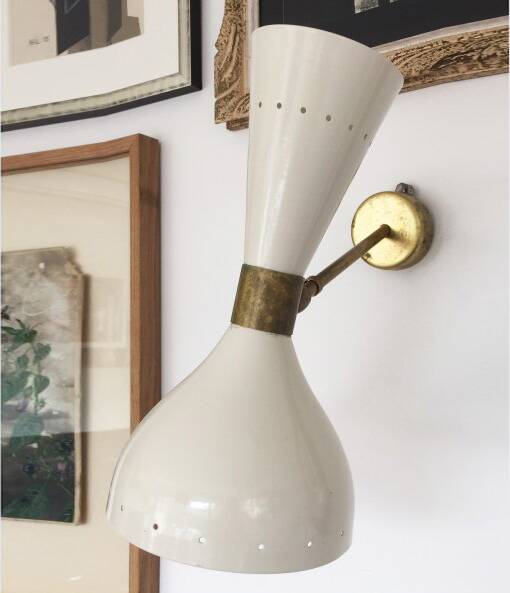 Pair of Italian design wall lights from the 1950s