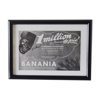 Advertising "Banania" magazine Illustration 30 framed years