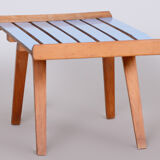 Midcentury side table, beech, czechia, 1950s