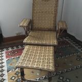 1920/1930 braided rattan Lounge Chair