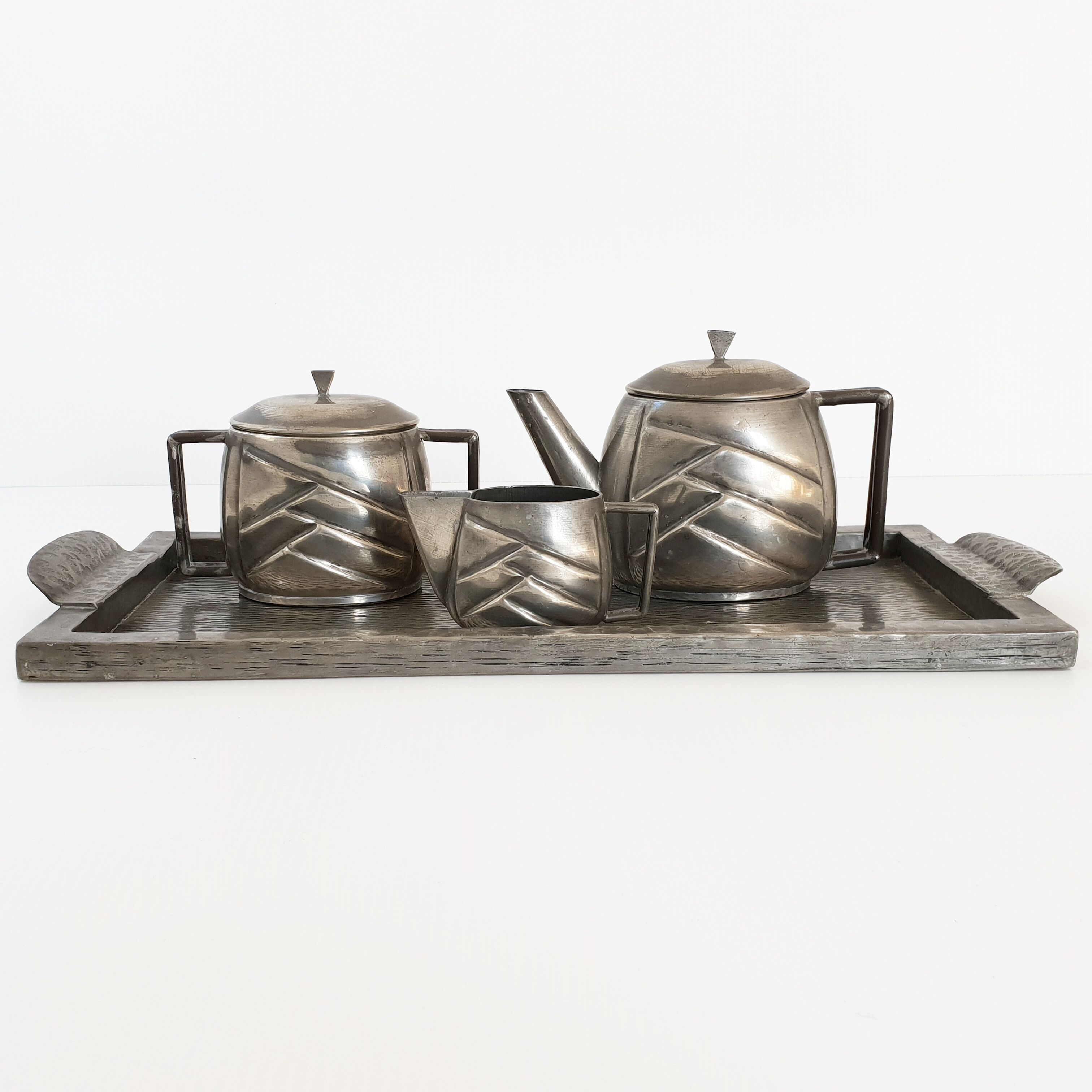 Coffee service art deco tin cuvelier