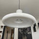 Vintage Lita pendant light in white metal France 1970
