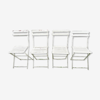 4 vintage folding garden chairs