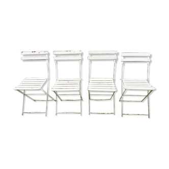 4 vintage folding garden chairs