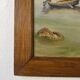 Framed oil painting fisherman L. Garcin