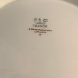 Limoges porcelain salad bowl Bernardaud, gilded Greek decoration, twentieth century