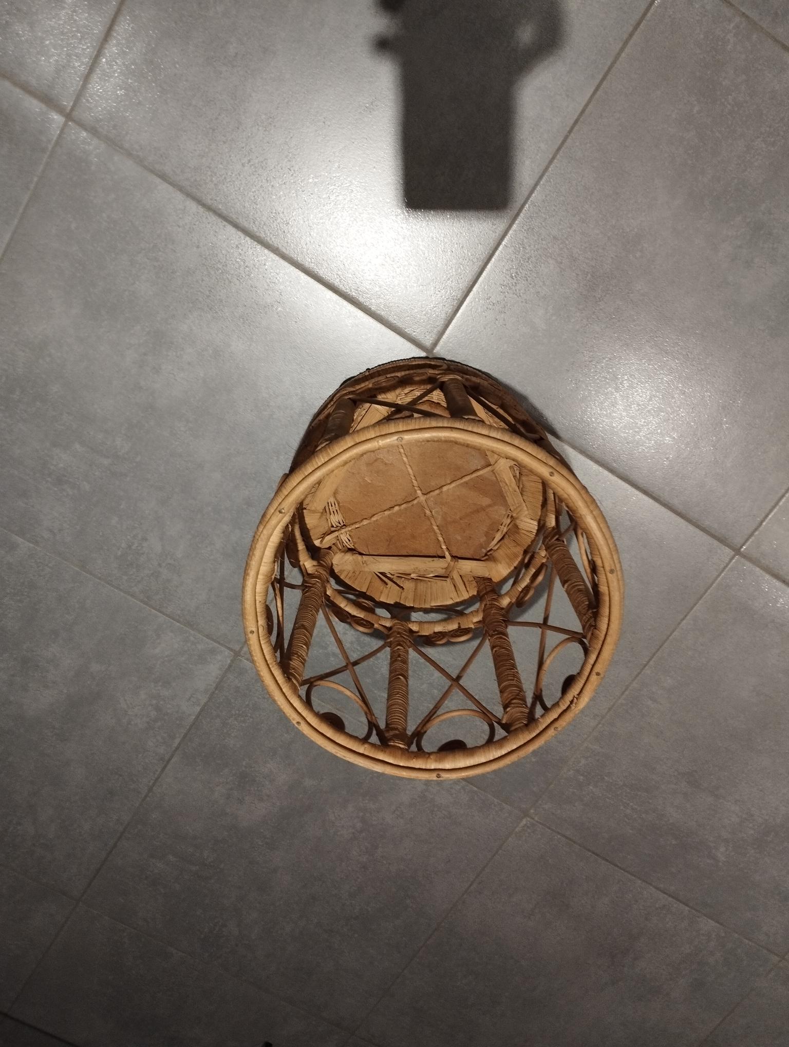 Peacok vintage bohemian chic rattan stool