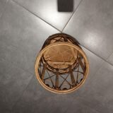 Peacok vintage bohemian chic rattan stool