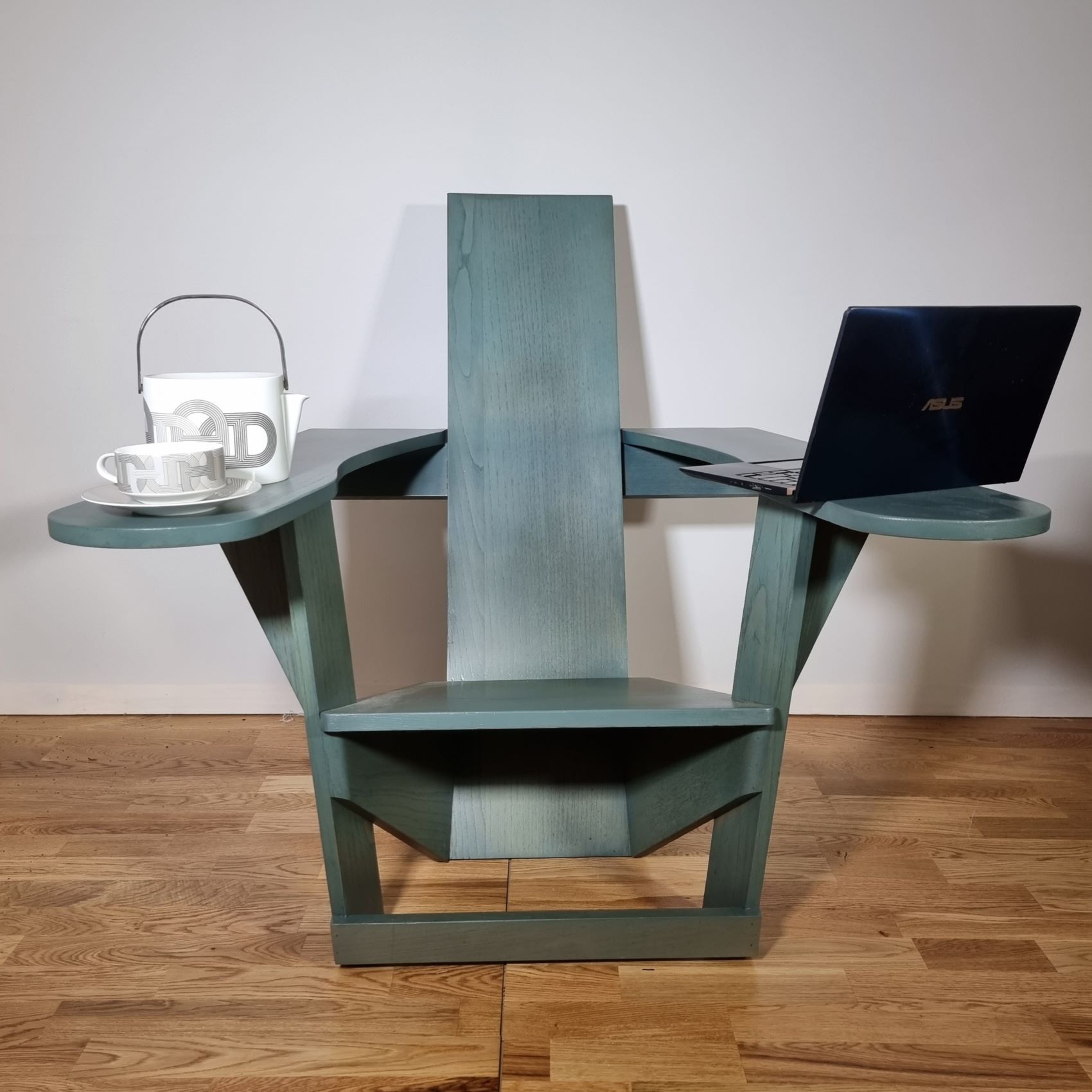 Pair of constructivist armchairs by Philippe Parent, circa 1980