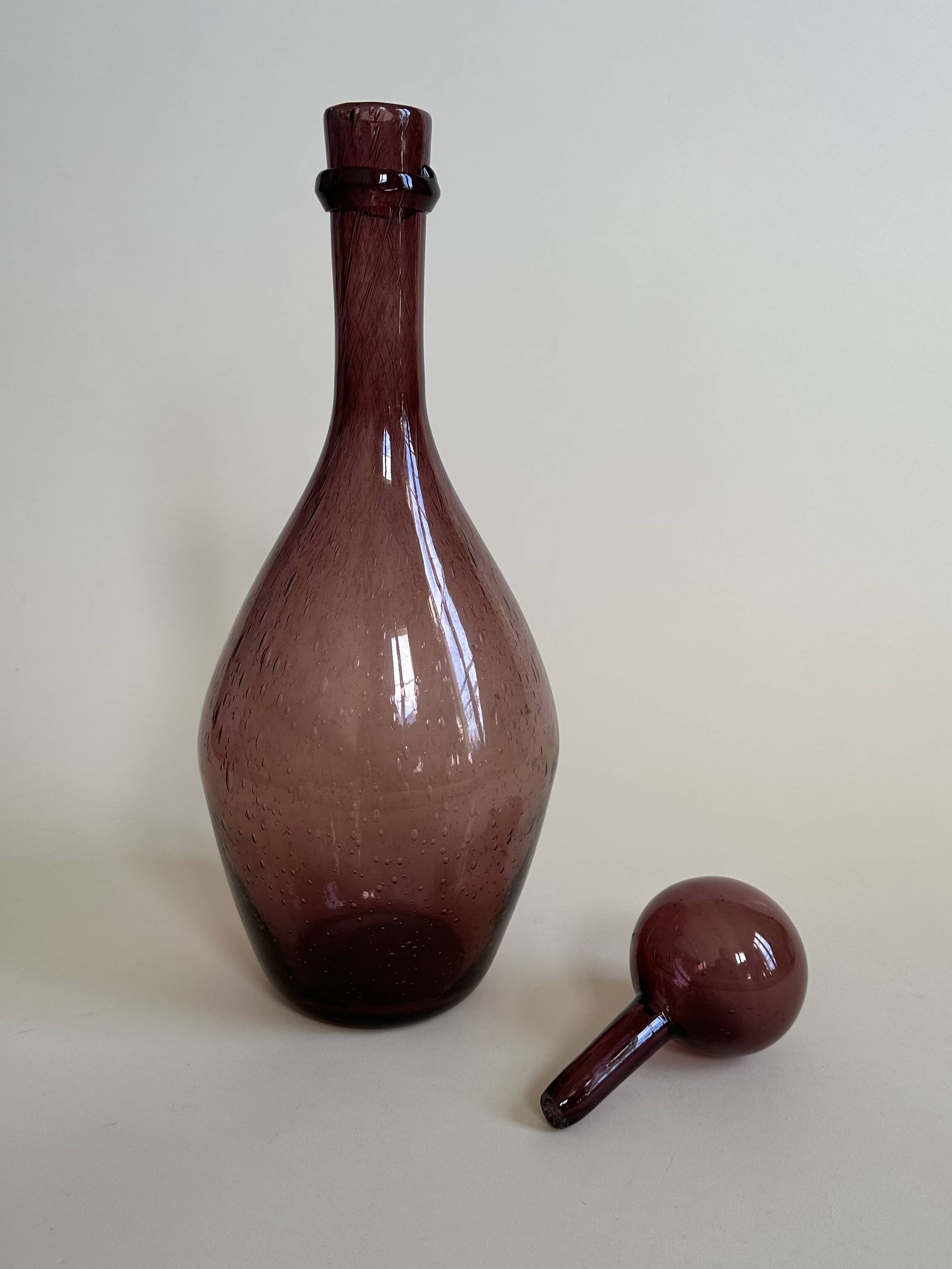 Bubble glass big carafe Biot 42 cm