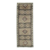 Tapis couloir turc noué à la main des années 1960 120x325