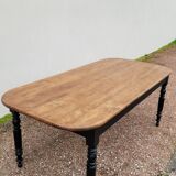Louis Philippe style oval patinated bistro farm table - 1m90