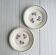 vintage flower plates set of 2
