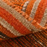 Orange & Pink Oushak Runner Rug, 103x325Cm