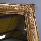 Important gilded wooden mirror, Restoration style – 19th century