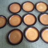 Série de 10 assiettes plates en grès