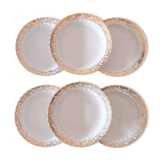 6 antique porcelain and gilding plates