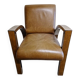 Aviator chair - In walnut veneer and chrome metal - 1970s design