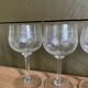 Set of 7 old etched glass stemware