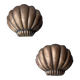 Paire d’appliques coquille Saint-Jacques 1960