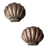 Paire d’appliques coquille Saint-Jacques 1960