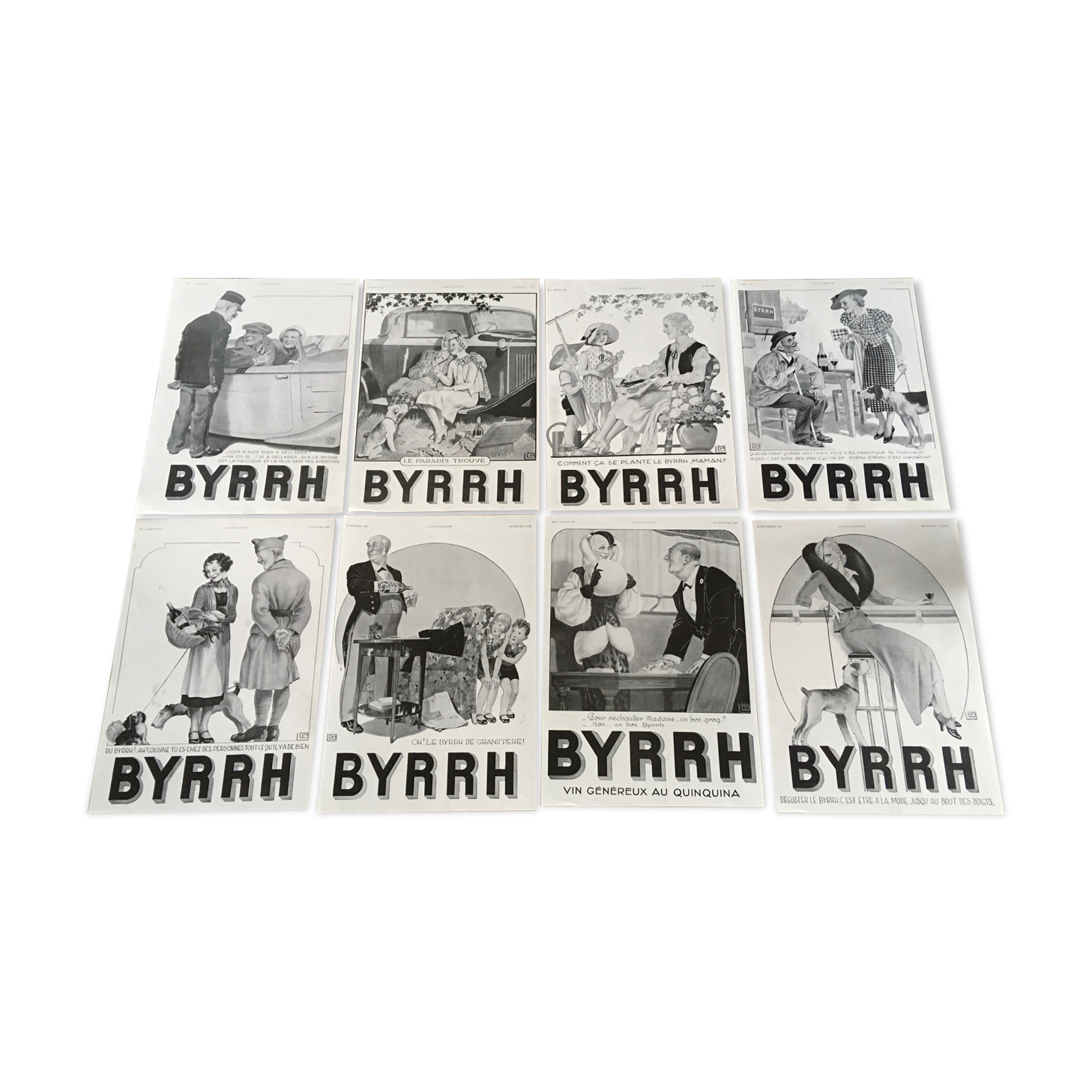 Lot 8 advertisements 30s alcohol Byrrh