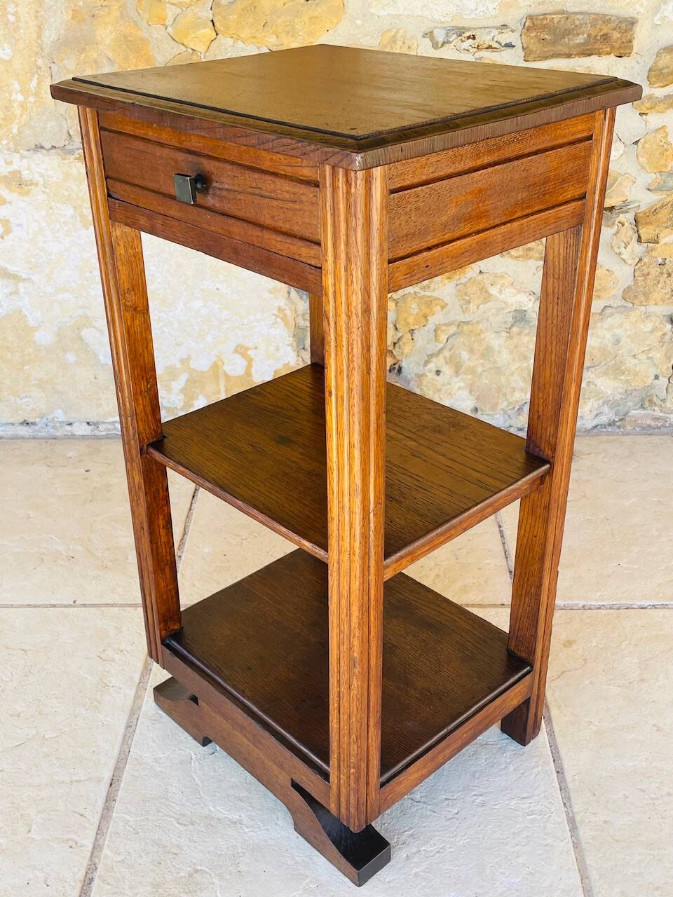 Console Art Deco a 3 niveaux en noyer, Circa 1930s