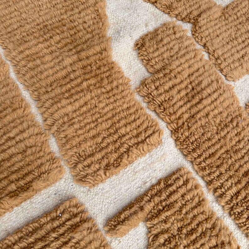 Traditional pure wool mustard rug 150/250 cm