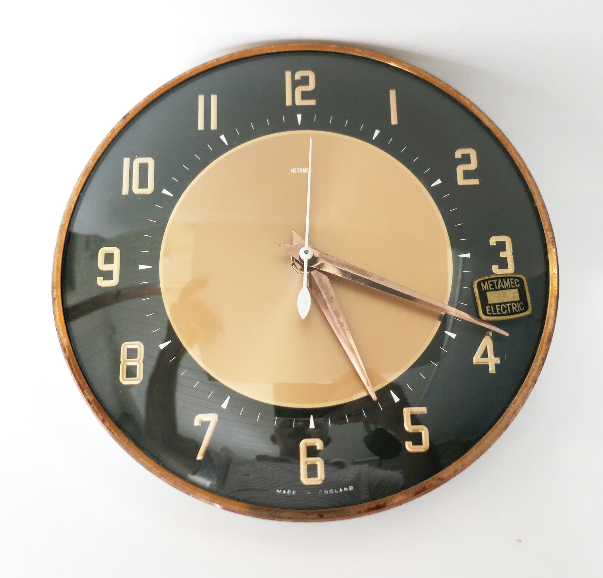 Metamec electric wall clock made in england