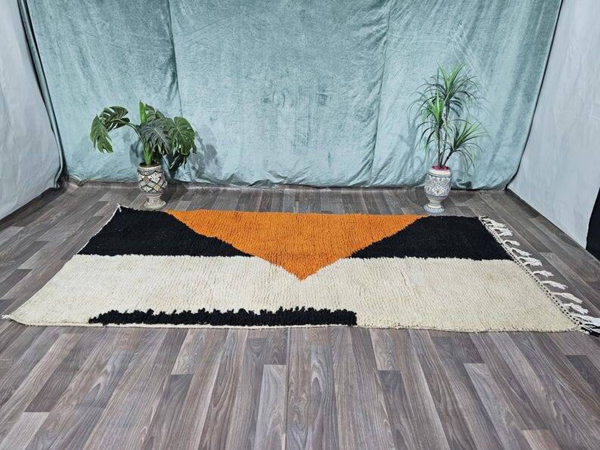Moroccan handcrafted rug 100cm x 300cm