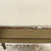 Vintage khaki metal desk