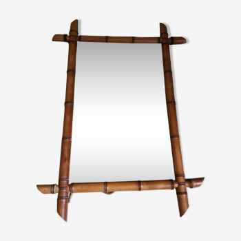 Ancient bamboo mercury mirror vintage 44x61cm